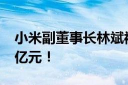 小米副董事长林斌被指“违背承诺”套现1.6亿元！