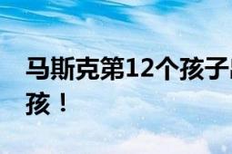 马斯克第12个孩子出生 被曝和女下属再生一孩！