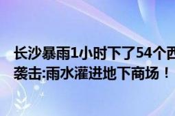 长沙暴雨1小时下了54个西湖 长沙发布红暴预警市民遭暴雨袭击:雨水灌进地下商场！！