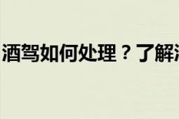 酒驾如何处理？了解酒驾法律后果及应对流程