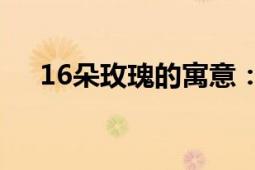 16朵玫瑰的寓意：深情告白与细致关怀