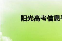 阳光高考信息平台官网登录入口