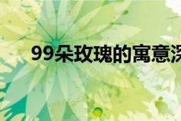 99朵玫瑰的寓意深情：代表什么意思？