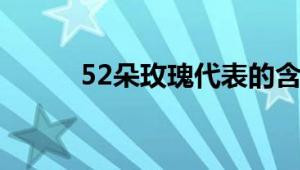 52朵玫瑰代表的含义及深层解读