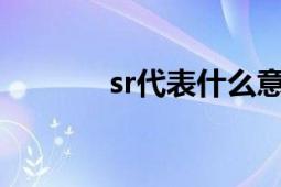 sr代表什么意思及其相关解析