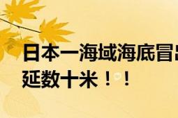 日本一海域海底冒出大量气泡原因尚不明 绵延数十米！！