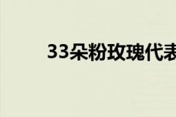 33朵粉玫瑰代表的含义及深层解读