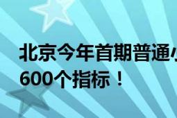 北京今年首期普通小客车摇号结果出炉：有9600个指标！