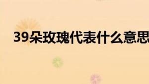 39朵玫瑰代表什么意思：花语与情感表达