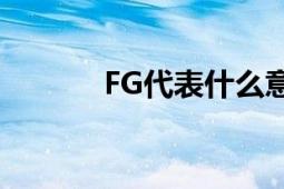 FG代表什么意思？解析与探讨