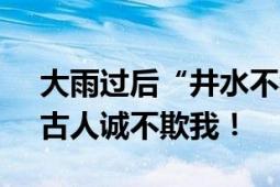 大雨过后“井水不犯河水”照进现实 网友：古人诚不欺我！