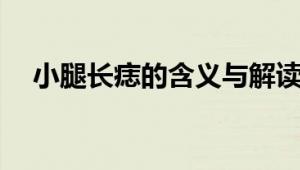 小腿长痣的含义与解读：代表什么意义？