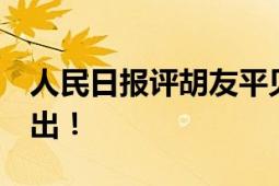 人民日报评胡友平见义勇为 无惧刀锋 挺身而出！