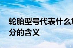 轮胎型号代表什么意思 详解轮胎型号各个部分的含义