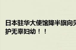 日本驻华大使馆降半旗向见义勇为胡友平致敬 凭一己之力保护无辜妇幼！！