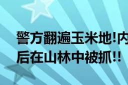 警方翻遍玉米地!内蒙古杀5人嫌犯潜逃10天后在山林中被抓!!