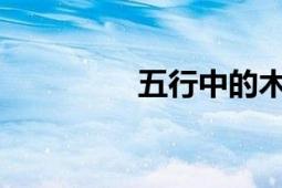 五行中的木代表什么意思