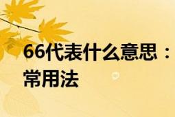 66代表什么意思：探究数字的文化内涵与日常用法