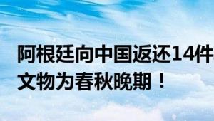 阿根廷向中国返还14件非法出境文物：有7件文物为春秋晚期！