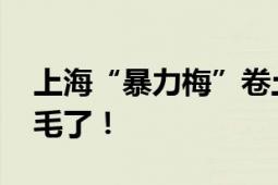 上海“暴力梅”卷土重来 网友：人要发潮长毛了！