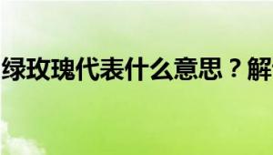 绿玫瑰代表什么意思？解读绿玫瑰的象征意义