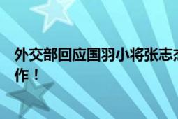 外交部回应国羽小将张志杰离世：已派员赶赴事发地开展工作！