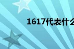 1617代表什么意思的相关解析