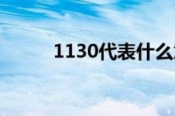 1130代表什么意思的解析与探究