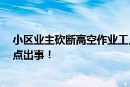 小区业主砍断高空作业工人绳索 用铲子将副绳砍成三段 差点出事！