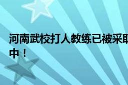 河南武校打人教练已被采取刑事强制措施 官方：此事正调查中！