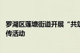 罗湖区莲塘街道开展“共筑绿色防线 守护无毒家园”禁毒宣传活动