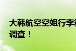 大韩航空空姐行李箱内发现实弹 警方已介入调查！