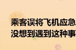 乘客误将飞机应急门当厕所门拉开 目击者：没想到遇到这种事