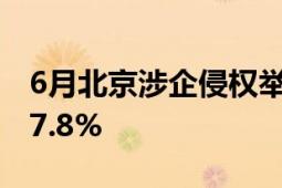 6月北京涉企侵权举报受理情况 有效举报率37.8%