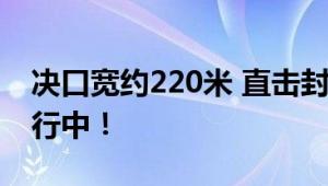 决口宽约220米 直击封堵合龙 相关工作正进行中！