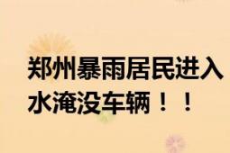 郑州暴雨居民进入“看海”模式 多个街道积水淹没车辆！！