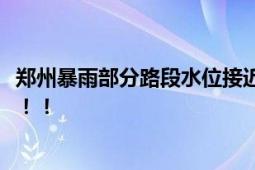 郑州暴雨部分路段水位接近红绿灯 市区内部分路段积水严重！！