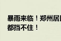 暴雨来临！郑州居民进入“看海”模式 围栏都挡不住！