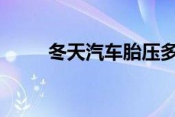 冬天汽车胎压多少正常？一文解析