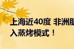 上海近40度 非洲朋友:不习惯不接受 室外进入蒸烤模式！