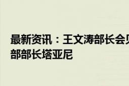 最新资讯：王文涛部长会见意大利副总理兼外交与国际合作部部长塔亚尼