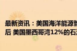 最新资讯：美国海洋能源管理局（BSEE）称：风暴弗朗辛过后 美国墨西哥湾12%的石油生产已停产